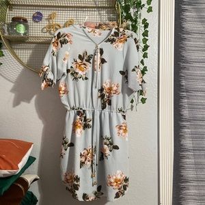 Floral jumpsuit size Medium with top down top.